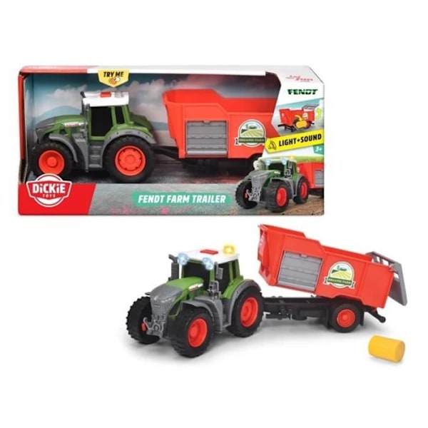Traktor med släp Fendt Farm Trailer Flerfärgad