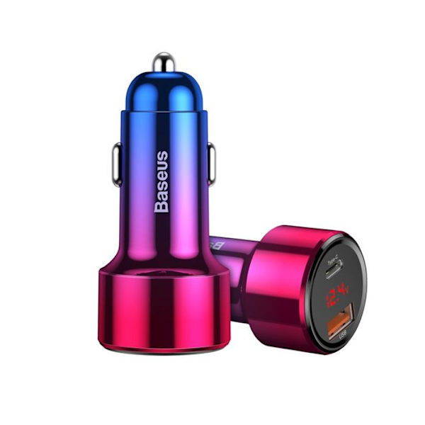 Billaddare, Snabbladdning, 45W, 2in1 - Baseus Magic Series (CCMLC20C-09) - Flerfärgad