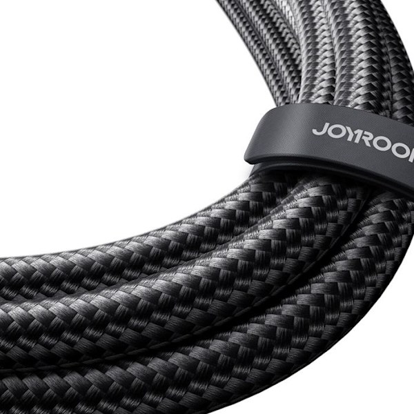 Typ-C-kabel till 2x Typ-C, snabb laddning, 100 W, 1,5 m - JoyRoom Speedy Series (SA21-1T2) - Svart
