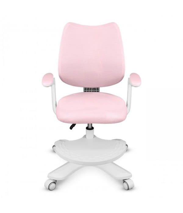 Ergonomisk kontorsstol - MARK ADLER - Junior 4.6 - Rosa - Höjdjusterbar - Tiltbara armstöd Vit