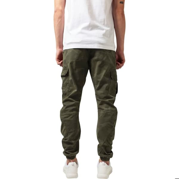 Urban Classics gröna camouflage cargo joggingsbyxor - elastisk bomull kamouflage grön 28