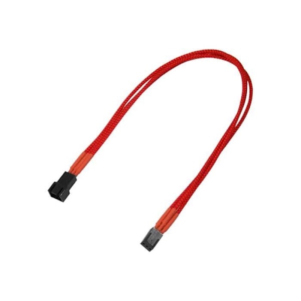 Nanoxia 3-Pin Molex (F) till 3-Pin Molex (M) Fläkt Strömkabelförlängning 30 cm Röd