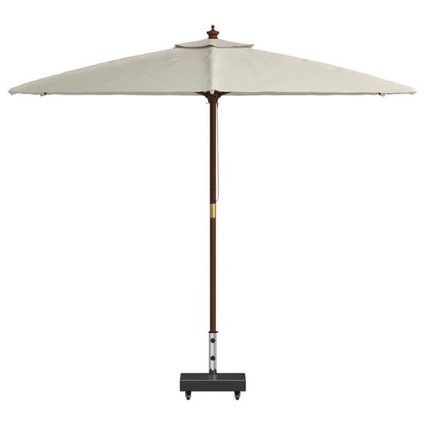 Parasolbas med hjul för stolpar Ø38 48mm Granit Svart 25 kg Rektangulär
