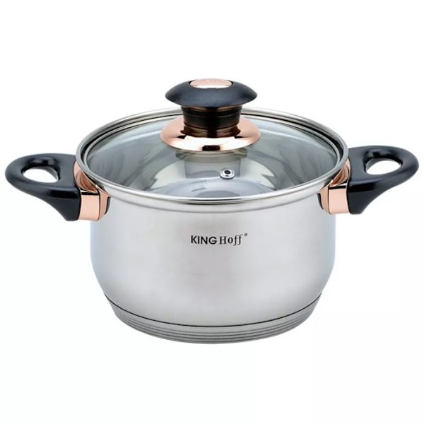 Spel av grytor - KINGHOFF - KH-1767 - Rostfritt stål - 12 delar - Non-stick Rostfritt stål