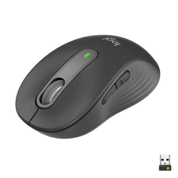 Logitech Signature M650 Wireless Silent Mouse, Bluetooth - Grafitgrå