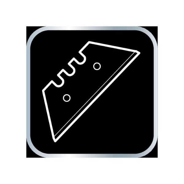 Trapezoidal knivblad, metallskropp i stål