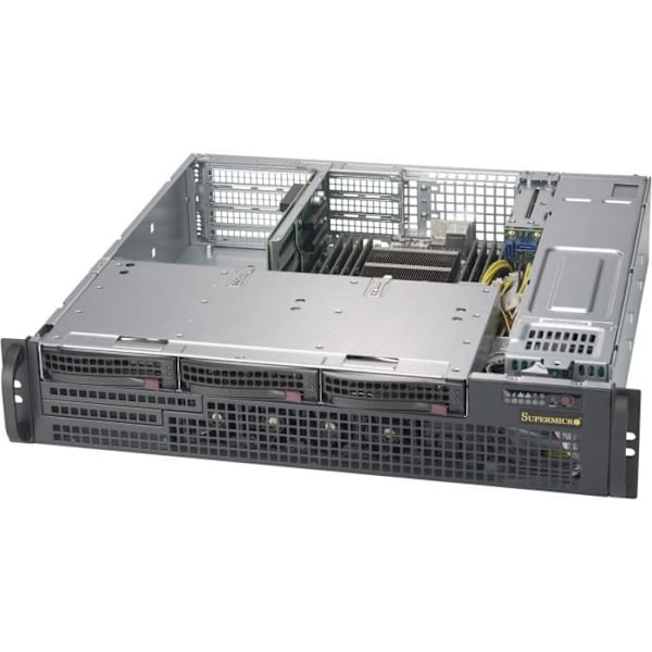 Supermicro CSE-825MBTQC-R802WB, Rack, Server, Svart, 2U, BSMI CCC CE-EMC FCC klass A TUV-CB UL-CUL, 800 W