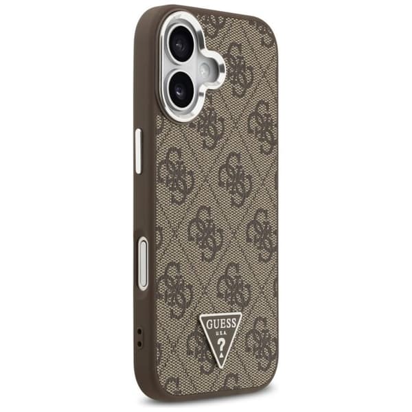 Coque Guess Hardcase 4G Triangle Logo MagSafe för iPhone 17 - Brun Brun