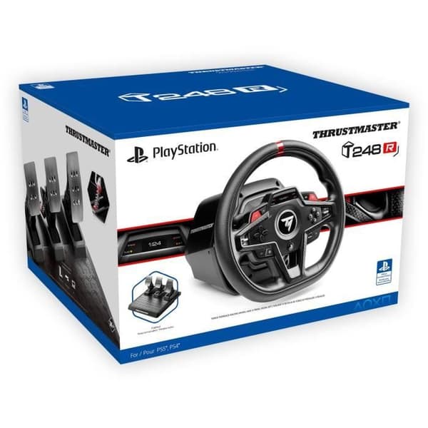 Volant PC - THRUSTMASTER - T248R - Ergonomisk och mångsidig - 280 mm - Svart Svart
