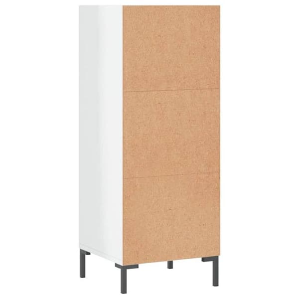 vidaXL Skänk blank vit 34,5x32,5x90 cm Konstruerat trä 828734