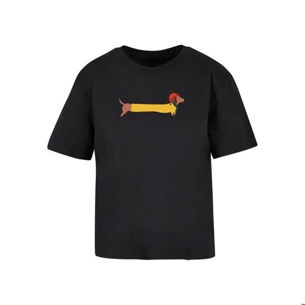 T-shirt dam Merchcode Julhund svart XL