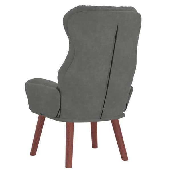 vidaXL fåtölj Mörkgrå 69 x 74 x 93 cm Sammet 42001888