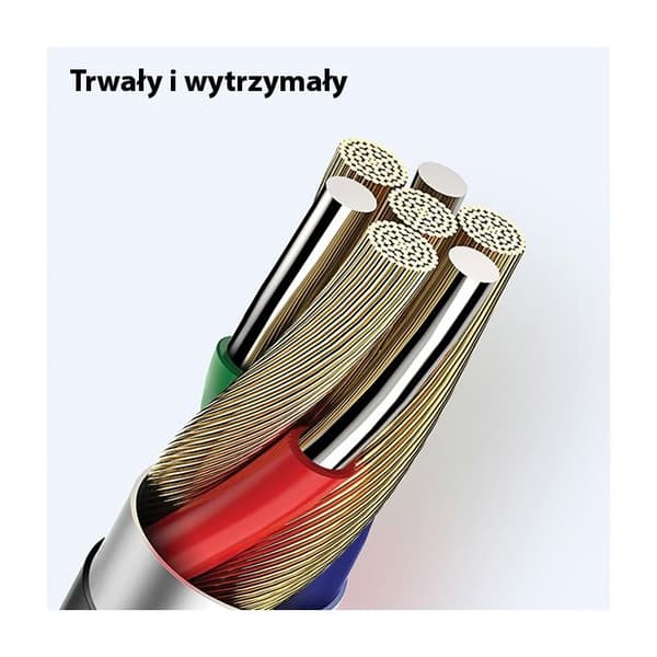 USAMS Lightning-kabel 1m Vit Snabbladdning