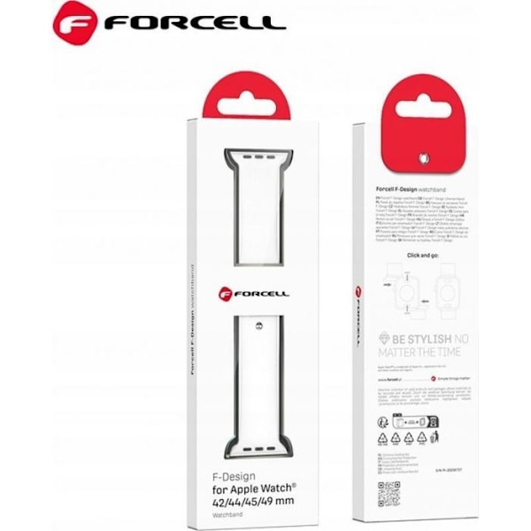 Armbandsur säljs separat Forcell Armband F-Design FA01 för Apple Watch 38/40/41 mm, vit