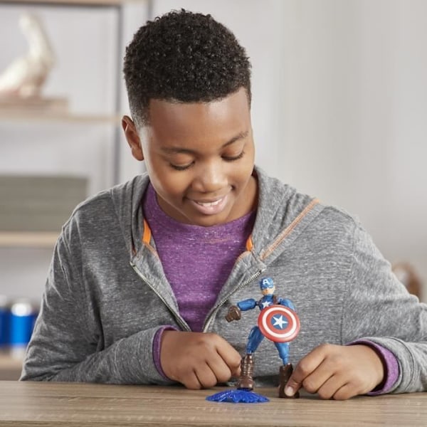 15 cm Captain America flexibel figur - AVENGERS - Bend and Flex - För barn från 4 år och uppåt Kapten Amerika