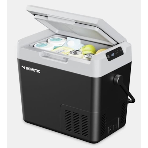 Bärbar elektrisk kylbox - DOMETIC - CFF18 - Kompression - 19 liter - 12 V - 24 V cigarettändare - 230 V - Svart beige