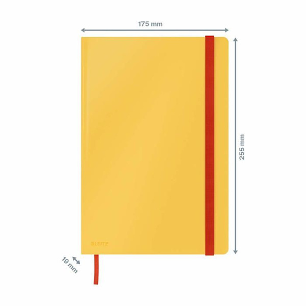 Leitz Notebook - 44820019 - Komplett 44710025 Notebook 80 ark A4 Quadrille Röd