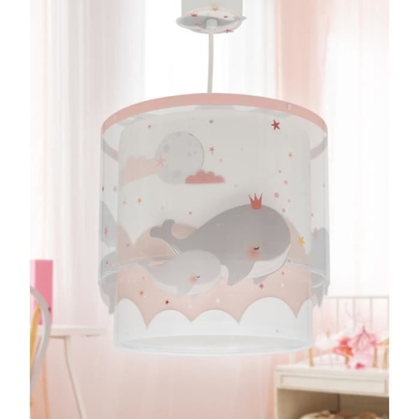 Upphängd Lampa Tak Barn - Dalber - Rosa Val - Återvinningsbara material - 1 ljuskälla - Inomhus