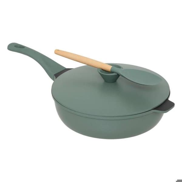 Sauteuse D28cm i grön aluminiumgjutjärn Olivgrön