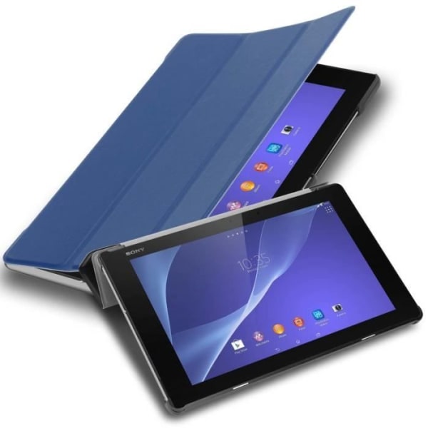 Cadorabo Fodral till Sony Xperia Tablet Z2 (10,1" Zoll) SGP521 i blått - UTAN automatisk väckning