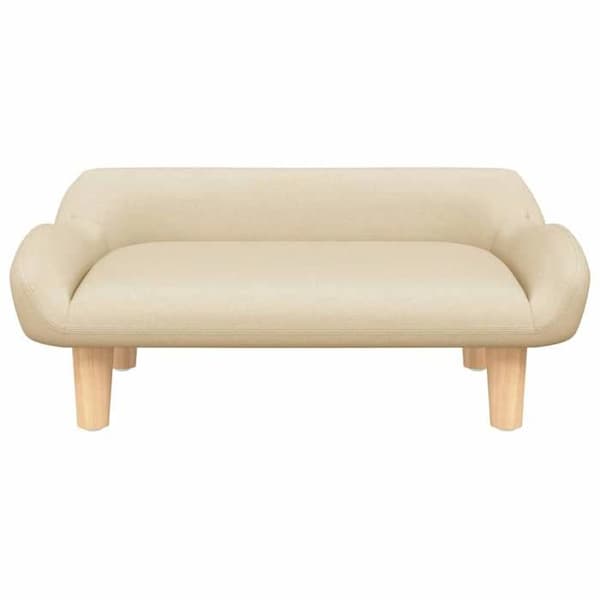 vidaXL Barnsoffa crème 70x40x24 cm tyg, mini soffa, mini soffa-stol, mini soffa för barn, soffa 3196343