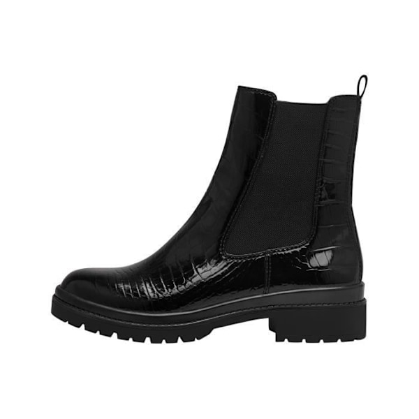 Tamaris Zip Ankel Boot - Svart - Dam - Platt - Medium - Syntet Svart 41