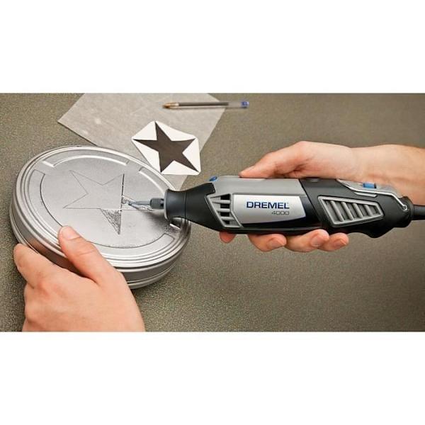 Volframkarbidskärare - DREMEL - 9905 - För skulptering/gravering av metall/trä - Rund spets - Diameter 3,2 mm Grå