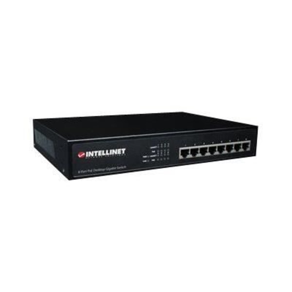 MANHATTAN switch - INTELLINET 560641 - 8 Gigabit Ethernet PoE+ portar - Svart