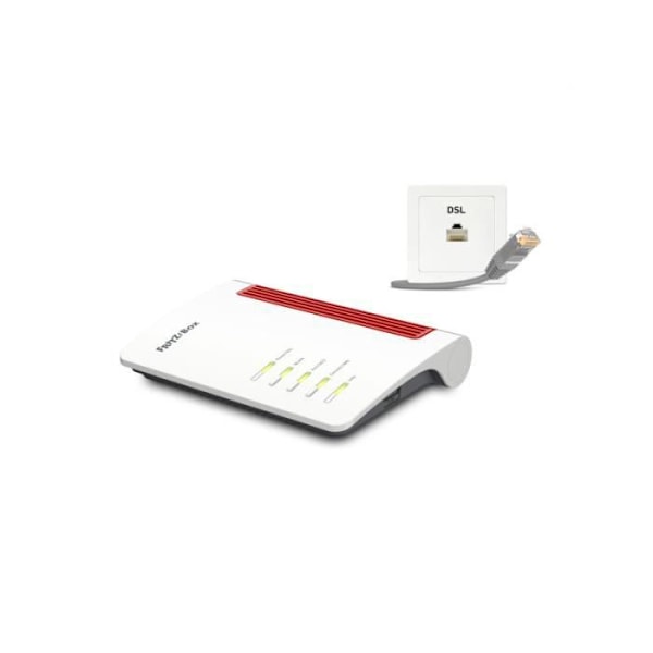 AVM FRITZ!Box 7530 AX ADSL/ADSL2+ VDSL Wi-Fi 6 WLAN AX 20002930 Grå, Röd, Vit