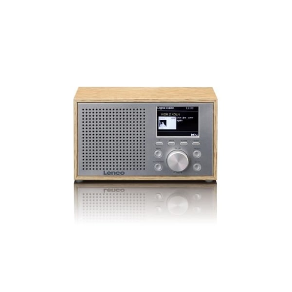 Kompakt och snygg DAB+/FM-radio med Bluetooth® - Lenco DAR-017WH - Trä