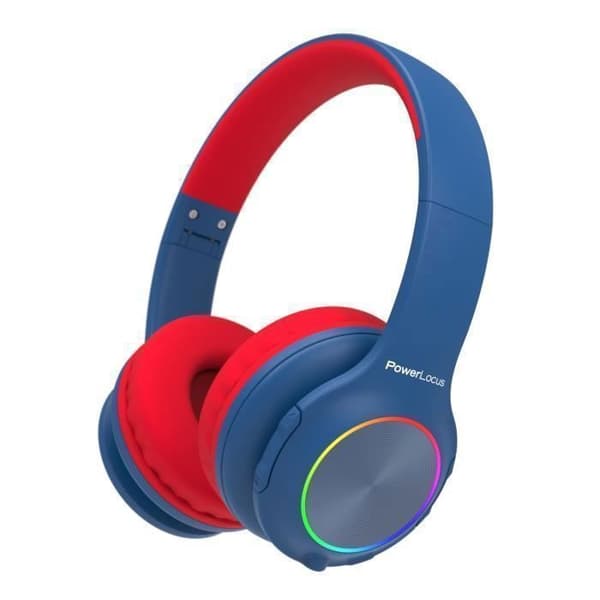 Bluetooth-hörlurar - PowerLocus - Pled - Röd - Fällbar - För Barn Röd