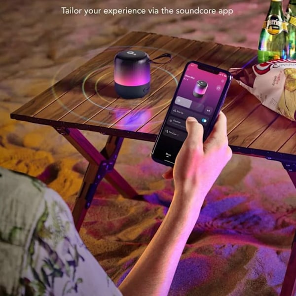 SoundCore Glow Mini trådlös högtalare (A3136G11) 360° ljud, 8W, IP67 - Anker - Svart