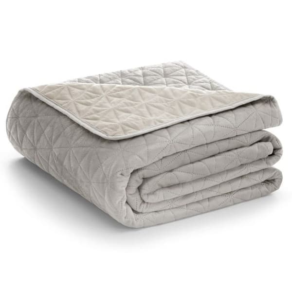 Sängöverkast - LAILA - Beige - Polyester sammet - 170 x 270 cm beige