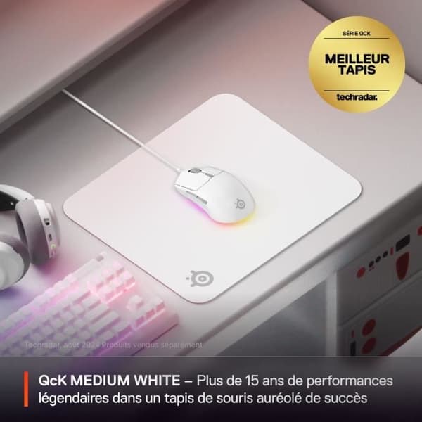 Gaming musmatta - STEELSERIES - QcK M - Vit