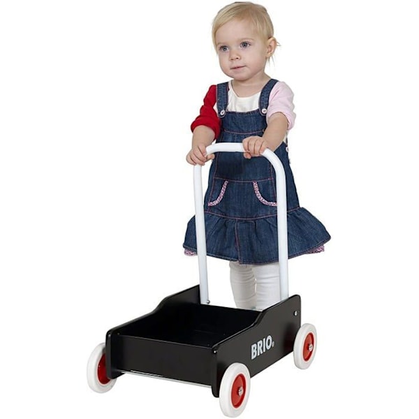 Gåvagn - BRIO - Svart - Bromsfunktion - 2-läges handtag - Blandat