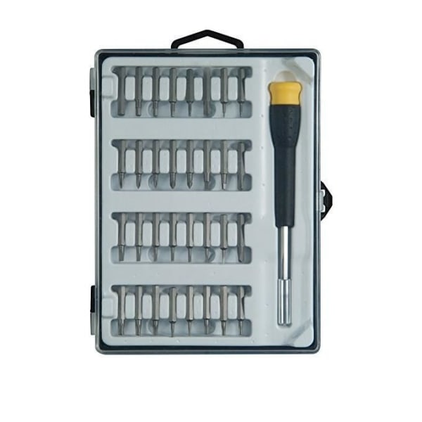 Set med 35 STANLEY mikrobitsskruvmejslar - slitsade, Phillips, Hexagonal, Torx, Pozidriv STHT0-62634