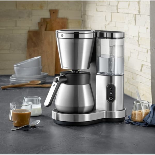 WMF Lono Aroma Filterkaffebryggare - 8 koppar - Malet kaffe - Svart, Silver