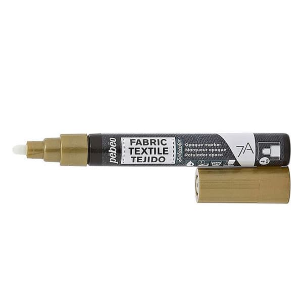 Textilpenna - PEBEO - 7A ogenomisk marker - 4 mm Guld gyllene