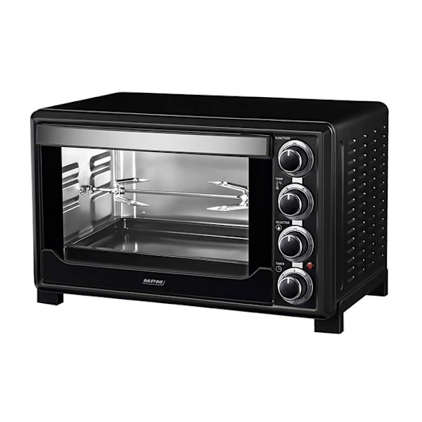 Fyra elektriska bordskonvektionsugnar 32 liter, rostfritt stål, timer MPM MPE-05/T 1600W Svart 12762