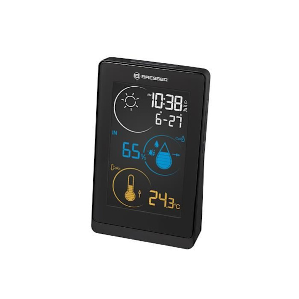 BRESSER Temeo Life H väderstation med färgdisplay Färg: svart