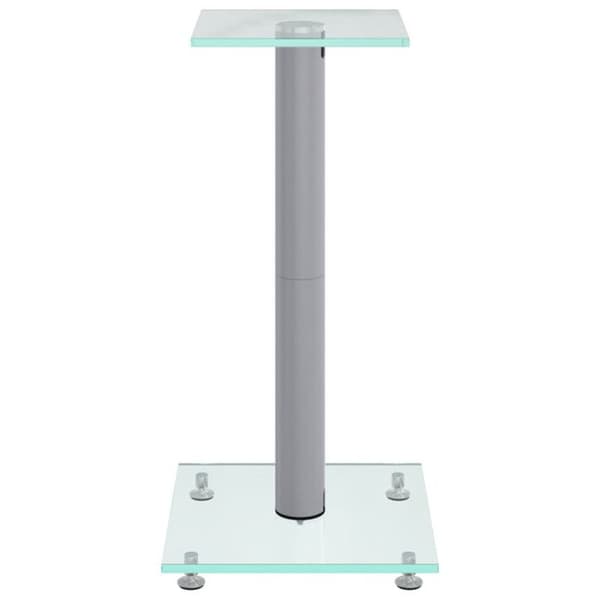 Högtalare stativ - VIDAXL - Silver - Härdat glas - Aluminium - 55 cm Pengar