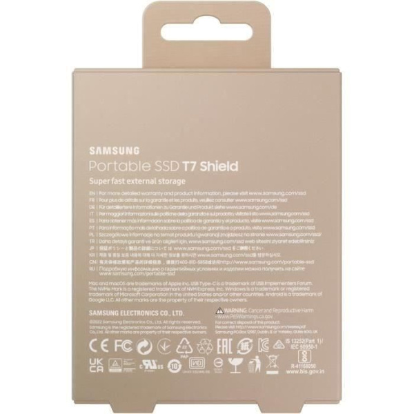 SAMSUNG Extern SSD T7 Shield Beige 2 TB MU-PE2T0K/EU
