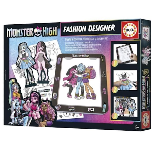 Modespel - EDUCA - Modedesigner Monster High Svart