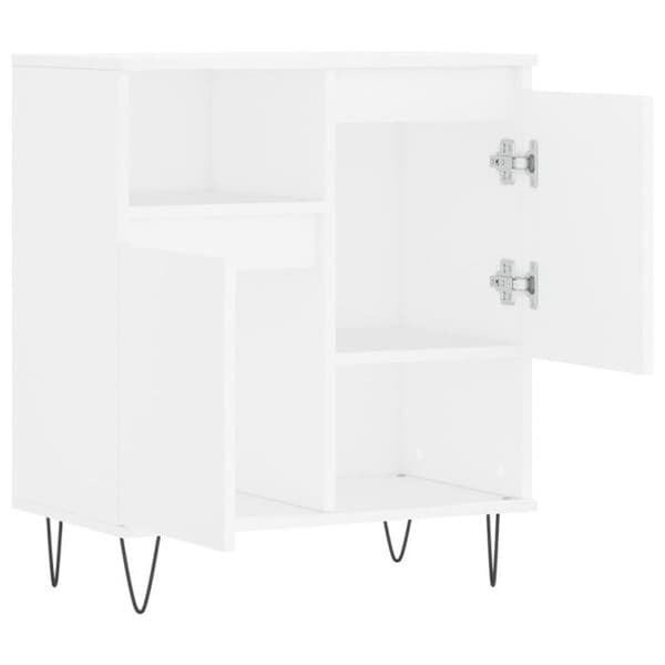 vidaXL Skänk Vit 60x35x70 cm Konstruerat trä 831188