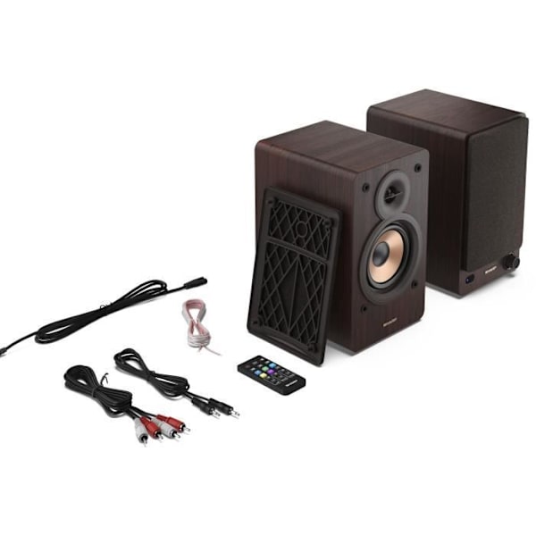 Bluetooth-högtalare - SHARP - CP-SS30(BR) - Brun bokhylla - 2x 30W - 2-vägs - Trådlös - 60W RMS kastanj