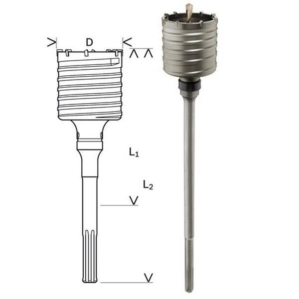 Kärnbitar - BOSCH - SDS-max monoblock 50x290mm - Tegel - betongblock - Snabba framsteg