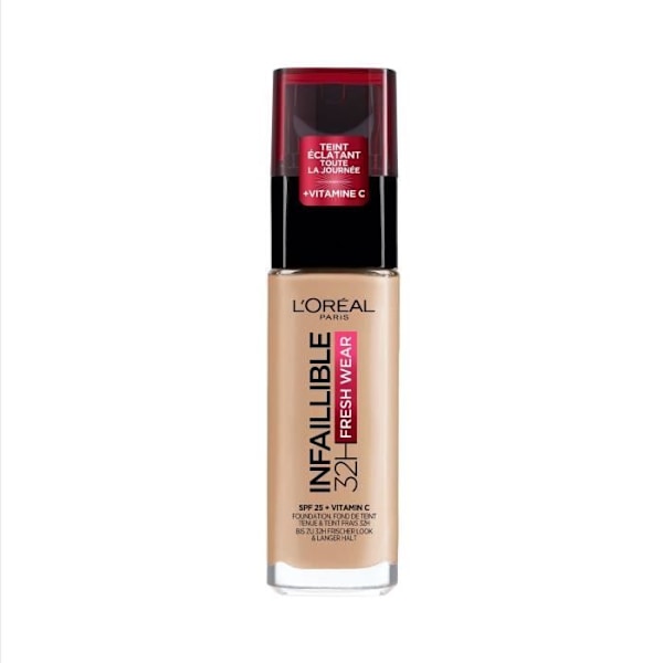 L'OREAL PARIS Infallible Foundation - Långvarig 32H - Naturlig beige 125 GYLDEN UNDERTON