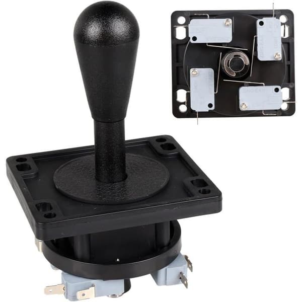 Kit Arcade DIY - Arkadspelkit - 2x joystick 8 riktningar - 18 knappar + 2x Zero Delay USB - Auto-Fire flera färger