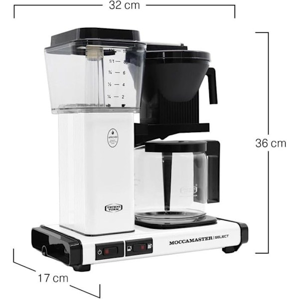 KBG Valt Matt-Vit Cafetière 1,25l - Matt Vit