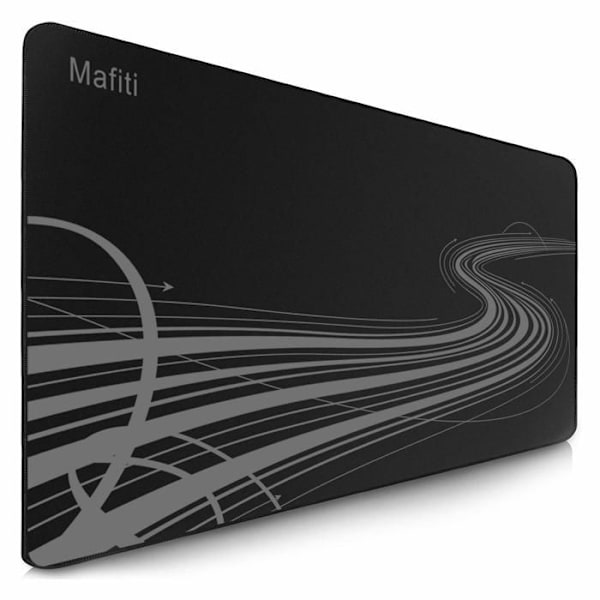 Mafiti JP600+ Musmatta Ergonomisk, XXL Professionell Musmatta (90 x 40 cm) Svart
